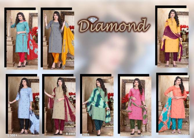 Riyaa Diamond 1 Cotton Printed Casual Wear Ready Made Suit Collection